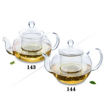 1 buc Rezistent la Căldură de Sticlă transparentă de Flori Ceainic de Cafea ceainic cu infuzor și Capac