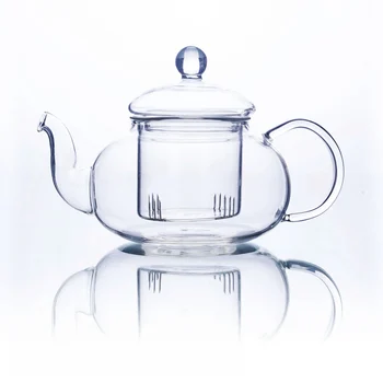 1 buc Rezistent la Căldură de Sticlă transparentă de Flori Ceainic de Cafea ceainic cu infuzor și Capac Imagine 2