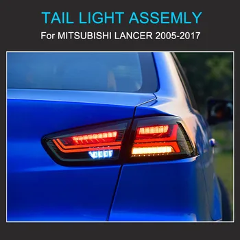 1 Pereche LED optic spate pentru Mitsubishi Lancer / EVOx 2005 -2017 cu spate cu LED-uri Lampă de Conducere de Cotitură Semnal Inversă Ceață Imagine 2