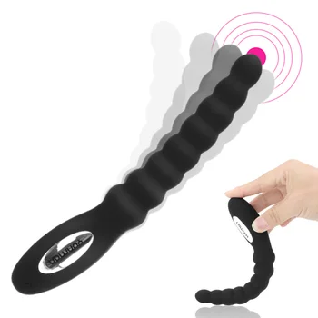 10 Viteza Anal Vibrator Anal Margele Masaj de Prostata Dual Motor Butt Plug Stimulator USB de Încărcare Vibratoare Jucarii Sexuale Pentru Barbati Femei Imagine 2
