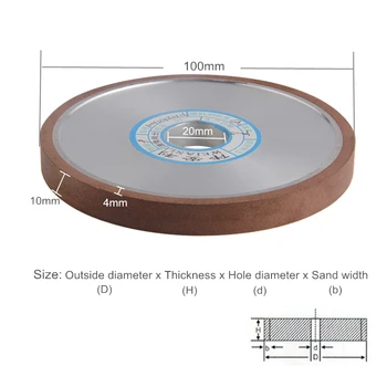 100mm Roata de Diamant de Slefuire 150/180/240/320 Cereale Diamond Wheel Plate Disc de Slefuire Moara cu Disc de Tăiere Instrumente Abrazive Imagine 2