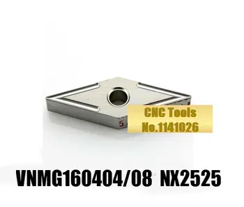 10BUC VNMG160404 NX2525/VNMG160408 NX2525,carbură de a introduce pentru transformarea tool holder,CNC,masina,plictisitor bar