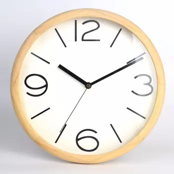 12 inch simplu mare generația digitală simplă creative ceas stil Nordic camera de zi ceas de perete ceas de perete din lemn masiv