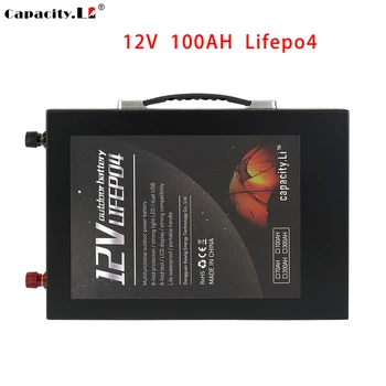 12V Lifepo4 Baterie 100AH Acumulator 12V Marine Motor 80AH Impermeabil în aer liber RV Solar Baterie Reîncărcabilă de Rezervă