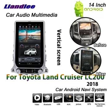 14 Inch 2+32G Pentru Toyota Land Cruiser LC200 2018 Android 6.0 Mașină Verticală a Ecranului de Navigare GPS Multimedia Player
