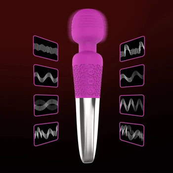 18+ Noi 20 Viteza de Dildo-uri AV Vibrator Baghetă Magică pentru Femei Clitorisul Stimulator USB Reîncărcabilă aparat de Masaj Bunuri Jucarii Sexuale pentru Adulți Imagine 2