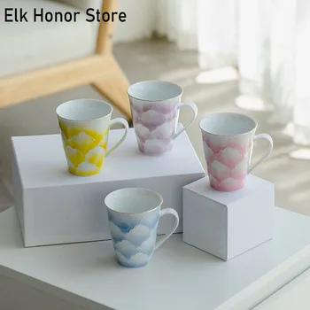 190ml Arita Yaki Cana de Ceai din Portelan pictat manual Bujor Ceramice Ceașcă de ceai Personale Cafea Bea Cupa Cu Mâner Birou Japoneză Cupa