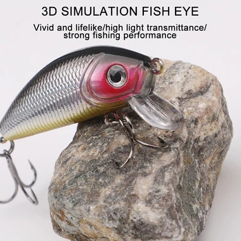1BUC 5CM/4G Plutitoare de Pește Pescuit Nada Artificiala Ochii 3D Momeli de Plastic Crankbait Greu Momeli Swimbait Pescuit Pescuit Imagine 2