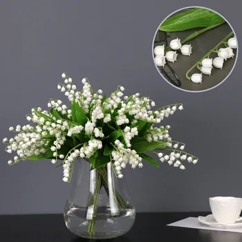 1buc Artificiale Flori de Crin False din Plastic Floare de Crin Buchet de Mireasa Petrecerea de Nunta Decor Flores Artificiales Imagine 2