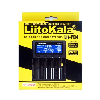 1buc LiitoKala lii-PD4 LCD de 3.7 V 18650 21700 Încărcător de baterie+4buc lii-35A 18650 3500mAh 3.7 V baterie Reîncărcabilă Pentru Lanterna Imagine 2