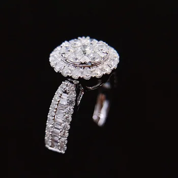 1Ct diamante Naturale 18k aur pur ring Inel cu Diamant de Moda Petrecere de Nunta Bijuterii Fine Doamnelor Cadou de Aniversare