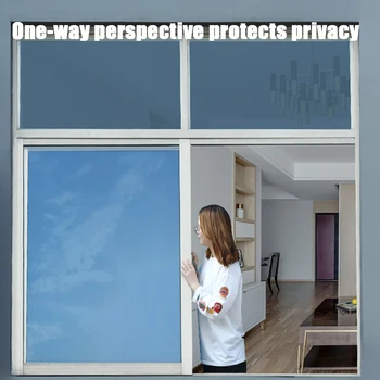 200cm-Un Fel de Oglindă Fereastra Film Auto-Adeziv Reflectorizant Privacy Glass Tentă de Control de Căldură Solar Film UV Sticlă Reflectorizantă Autocolant Imagine 2