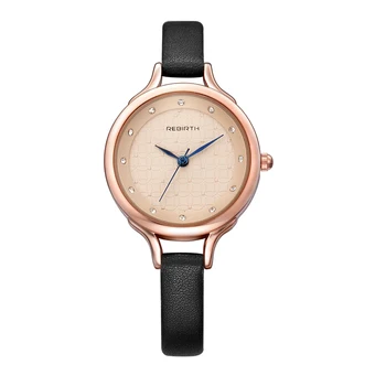 2018 RENASTEREA Brand Femei a Crescut de Aur Ceasuri de Lux Brățară Rochie de Ceas din Piele de Înaltă Calitate Doamnelor Cuarț Femeie Ceas de mână Imagine 2