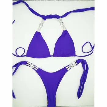 2018 venus, vacanta de Cristal Set de Bikini Brazilian Captusit Costum de Baie Push Up Costume de baie Femei Bikini Sexy Bandaj Diamant bikini Imagine 2