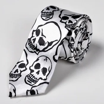 2019 Moda Model de Craniu Petrecere cu Cravata Mens Gravatas Corbatas Student 5cm Casual Imprimat Gât Cravată Pentru Femei și Bărbați Krawatte