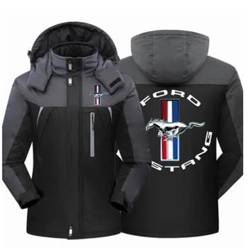 2021 Iarna Mustang Bărbați Îmbrăcăminte Fleece Jachete Impermeabile Îngroșa Slim Fit Portocal Înaltă Calitate Uza H Imagine 2