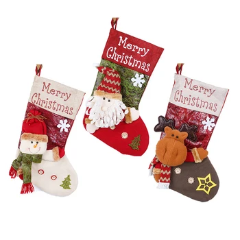 2022 Anul Nou Crăciun Sac Cadou de Crăciun Candy Bag Noel Decoratiuni de Craciun pentru Casa Navidad Ciorap Pomul de Crăciun Decor Imagine 2