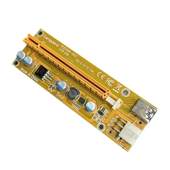 2022 Nou PCI-E Riser Card PCIE 16X Card Principal USB3.0 Cablu 1 PCI-E 1X Card de 6pini 15Pin placa Video VER009 Transferul Rapid de Date Imagine 2