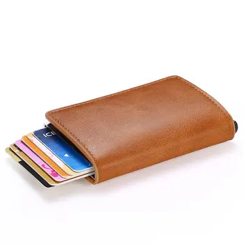 2022 vânzare fierbinte de metal cutie carte de titularul cardului de afaceri anti-magnetic card de credit cutie card bancar cutie cadou LOGO-ul personalizat portofel insigna Imagine 2