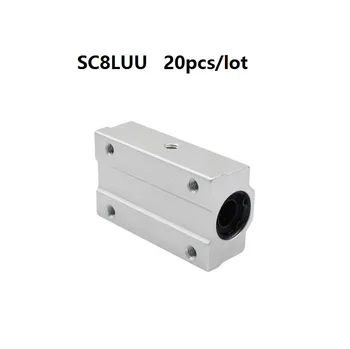 20buc/lot SC8LUU SCS8LUU 8mm lung de tip liniar unitatea de caz liniar rulment bloc SMA8LUU