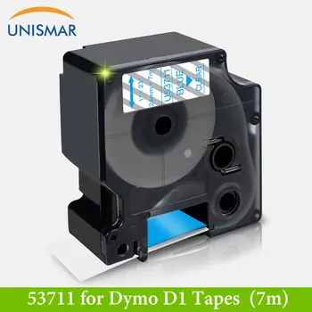 24mm Albastru pe Cer D1 Eticheta Banda Compatibil Dymo Label Maker 53711 Biroul de Acasă Autocolant Impermeabil pentru Dymo LabelManager Printer