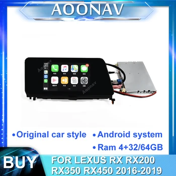 2din Android radio auto Pentru LEXUS RX RX200 RX350 RX450 2016-2019 stereo auto multimedia a juca atingeți ecranul de navigare GPS unitatea de cap