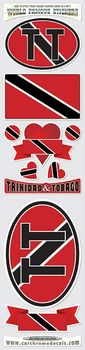 2X Trinidad și Tobago 10 Autocolante Setați Pavilion Decal Bara stiker închiriere Biciclete Laptop,42X10CM