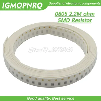 300pcs 0805 SMD Rezistor 2.2 M ohm Chip Rezistor 1/8W 2.2 M 2M2 ohmi 0805-2.2 M