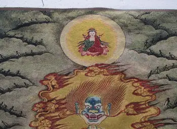 35.46' /Tibet, Nepal thangka tara statuie a lui buddha Guan Yin Exorcizare pace avere Imagine 2