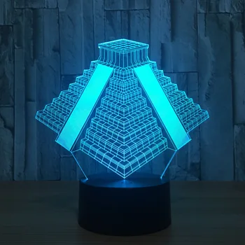 3D Lampă 7 Culori Schimbare Remote Touch Comuta Lumina de Noapte LED Decorativ de Camera de zi Lumini de Copii Cadou Jucărie Lampă de Masă