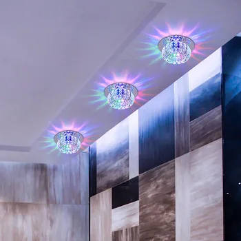 3W LED-uri Moderne Lumina Plafon Culoar Lumini de Cristal Spoturi Spoturi Încorporate în Tavan Coridor Creative Living Imagine 2