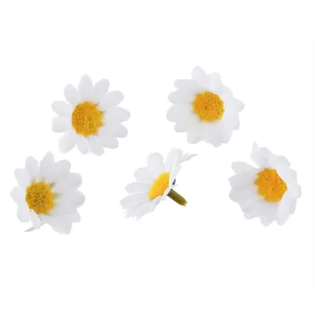50PCs Mini White Daisy Flori Artificiale Flori de Matase Petrecere de Nunta de Decorare Acasă Decor Flori de Nunta(fara tulpina) Imagine 2