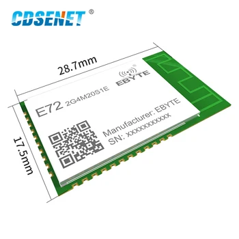 5PCS E72-2G4M20S1E CC2652P ZigBee, Bluetooth Modulul Wireless 2.4 GHz 20dBm SoC CDSENET Transmițător și Receptor PCB/IPX Antena Imagine 2