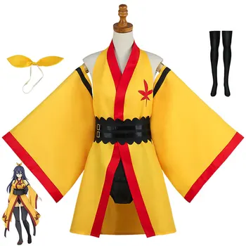 6 În 1 Edens Zero Homura Kougetsu Cosplay Costum Kimono pentru Femei Uniformă Costum de Halloween Carnaval Imagine 2