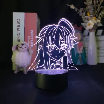 Acril 3D Anime Lampă de Înaltă SchoolDXD Veghe Lampa Figurina de Iluminat Pentru Dormitor Desene animate benzi Desenate Lumina Decor Acasă Lampa Cadou