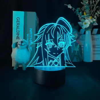 Acril 3D Anime Lampă de Înaltă SchoolDXD Veghe Lampa Figurina de Iluminat Pentru Dormitor Desene animate benzi Desenate Lumina Decor Acasă Lampa Cadou Imagine 2