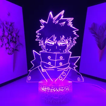 Anime Eroul Meu mediul Academic Katsuki Bakugo 3D LED Lumina de Noapte pentru Cadou de Ziua Decor Dormitor Manga Gadget Lampă de Masă Dropshipping Imagine 2