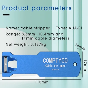 AUA-F1 Cablu de Fibră Optică Stripteuză 8.5 Mm Cablu Manta Zigzag Longitudinale Stripper Cablu Jacheta Cutter Instrumente Imagine 2