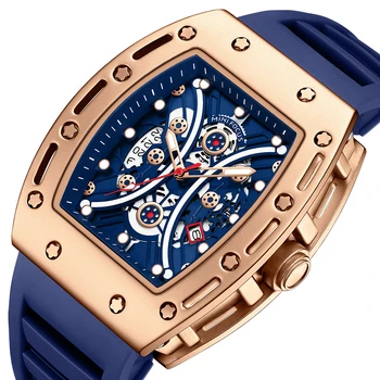 Aur de Lux Brand de Top Ceas pentru Bărbați Calendar Luminos Sport Ceasuri de Moda Hip Hop Ceas de mână de sex Masculin Bena Ceas Reloj Hombre