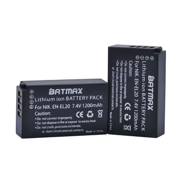 Batmax 2 buc EN-EL20 EN EL20 ENEL20 Baterie cu Dual USB Incarcator pentru NIKON 1 J1 J2 J3 S1 aparat de Fotografiat Digital Baterie cu Cablu USB Imagine 2