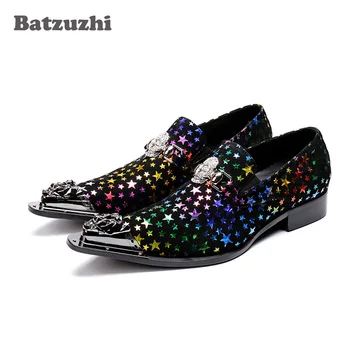 Batzuzhi Brand Italia Moda Barbati Pantofi Rochie Subliniat Vârful de Metal Muti Rock Party Pantofi Barbati Zapatos Hombre,de Mari Dimensiuni US6-US12
