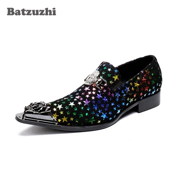 Batzuzhi Brand Italia Moda Barbati Pantofi Rochie Subliniat Vârful de Metal Muti Rock Party Pantofi Barbati Zapatos Hombre,de Mari Dimensiuni US6-US12 Imagine 2