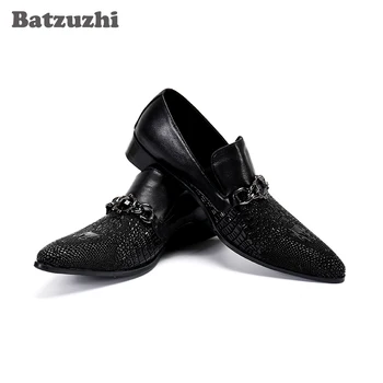 Batzuzhi Moda Barbati Pantofi Handmade din Piele Pantofi de costum Barbati Subliniat Deget de la picior Negru de Afaceri Formal Pantofi din Piele Zapatos Ho