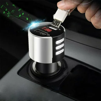 Bluetooth Car MP3 player multi-funcție handsfree dual-NE dispozitivul Bluetooth receptor fără pierderi de calitate a sunetului încărcător de telefon mobil Imagine 2