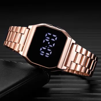 Brand de lux Ceasuri Barbati Oțel Touch LED Digital Femei Electronic Ceas de mână Tactil Complet Militare Ceas Reloj Hombre