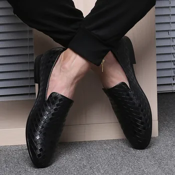 Britanic Pantofi Barbati Formale Mocasini Barbati Office Shoes Coafor Pantofi De Piele Barbati Negru Clasic Rochie De Mireasa Sunt Sensibili Aluneca Pe Pria