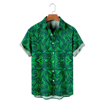 Bărbați Hawaiian T-Shirt Flori Datura Stil 3D Imprimate Y2K Hombre Moda Tricou Casual, de Plaja Supradimensionate, Haine 15