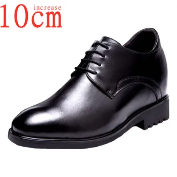 Bărbați în Interiorul Înălțime de Afaceri în Creștere Pantofi de Piele de 10cm Invizibil Înălțime Creșterea Domn Lift Bărbați Formale Pantofi de Nunta