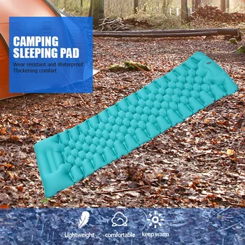 Camping Pad De Dormit Gonflabil Compact Camping Saltea Cu Perna Interna Pompa Pentru Backpacking Drumeții Cort De Călătorie Imagine 2