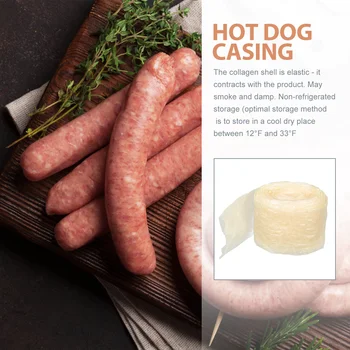 Carcasă Mezeluri Membrane Naturale Hot Dog De Colagen A Pielii De A Face Provizii De Carne De Porc Uscată De Oaie Bucătărie Chineză Sunca Înveliș Comestibile De Vară Imagine 2